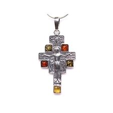 Crucifix pendant amber for sale  Wadsworth