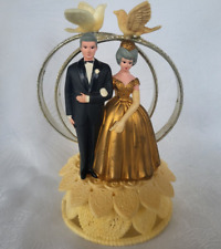 Decoração de bolo casamento vintage Wilton 50º aniversário ouro 1950-60 Hong Kong, usado comprar usado  Enviando para Brazil