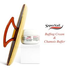 Supernail Buffing Cream 2oz + Winning Chamois buffer 7" 100% Real Leather for sale  Shipping to South Africa