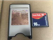 Flash compacto SANDISK 16 MB + adaptador PC PC ATA PCMCIA segunda mano  Embacar hacia Mexico