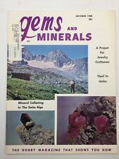 1968 October Gems & Minerals Magazine ID Opal Swiss Alps Pink Flourite Brookite for sale  Shipping to South Africa