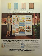 Usado, Admiral Duplex Freezer Geladeira Quatro Tamanhos MCM Cores Vintage Impressão Anúncio 1965 comprar usado  Enviando para Brazil