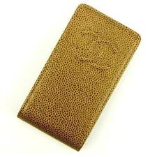 Capa Chanel iPhone slot para cartão x 2 feminina pele de caviar x Coco Mark couro bronze, usado comprar usado  Enviando para Brazil