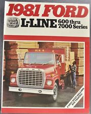 1981 Ford L-Line Caminhão Folheto LN 600 700 7000 Carga Flatbed Excelente Original comprar usado  Enviando para Brazil