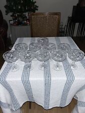 Antiguo Juego de 10 Gafas de Champagne CRISTAL American Brillante Período Corte ABP GRANDES segunda mano  Embacar hacia Argentina