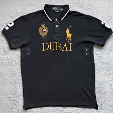 Koszulka polo Ralph Lauren Big Pony męska XXL czarna Dubaj Zjednoczone Emiraty Arabskie haftowana preppy vintage, używany na sprzedaż  PL