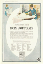Usado, 1919 ESCAMAS DE JABÓN DE MARFIL lavandería antigua impresión anuncio limpia ropa mantas alfombras segunda mano  Embacar hacia Argentina