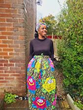 Ankara skirt African print long skirt maxi skirt with pockets + FREE HEAD WRAP for sale  Shipping to South Africa