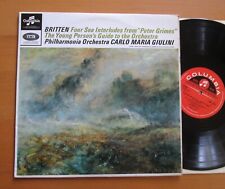 SAX 2555 ED1 Britten Four Sea Interludes Carlo Maria Giulini Columbia 1st R/S NM segunda mano  Embacar hacia Argentina