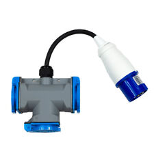 CEE Adapter Power Adapter CEE Male to 3x Earthing Outlet Camping Caravan for sale  Shipping to South Africa