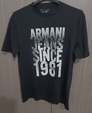 camiseta jeans armani preta 100% algodão rn#103723 ca#37360 original, usado comprar usado  Enviando para Brazil