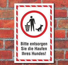 Schild entsorgen hundekot gebraucht kaufen  Bad Driburg