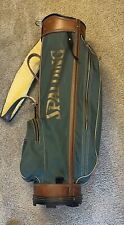 Vintage Spalding Golf Bag, Green, Brown And White Sherpa, used for sale  Shipping to South Africa