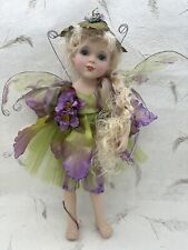 Cathay Collection 90s Porcelain Blonde Flower Fairy Doll 16” Discontinued #0116 for sale  Shipping to South Africa