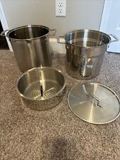 ALL-CLAD Stainless Steel ~ 12 Qt  MultiPot Strainer Steamer ~ Lobster Pot Soup for sale  Shipping to South Africa