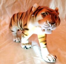 VINTAGE MID CENTURY PINK TRIANGLE MARKED ROYAL DUX LARGE BENGAL TIGER 38cm for sale  Shipping to South Africa