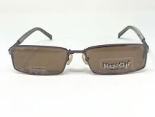 New MAGIC CLIP M406 Brown Half Rim Clip On Polarized Unisex Adults Sunglasses, used for sale  Shipping to South Africa