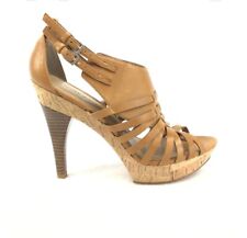 Sandalias Nine West Gladiator para mujer 7 tacones con tiras de camello punta abierta boho hippie segunda mano  Embacar hacia Argentina