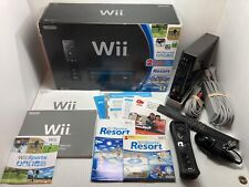 Consola Nintendo Wii Negra Wii Sports y Wii Sports Resort - ¡En caja con juego y probado! segunda mano  Embacar hacia Mexico