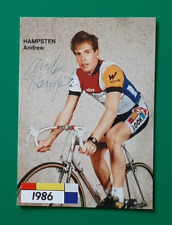 1986 HAMPSTEN ANDREW Team LA VIE CLAIRE WONDER CYCLING CARD Signed for sale  Shipping to South Africa
