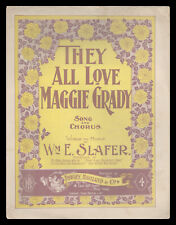 Partituras vintage THEY ALL LOVE MAGGIE GRADY WM E Slafer 1896, usado comprar usado  Enviando para Brazil