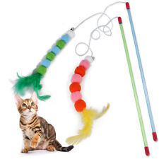  Varita de pluma de gato palo gato teaser gatito juguete colgante campana juguete de juego interactivo ‖ segunda mano  Embacar hacia Argentina