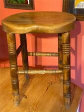 834a Vintage Solid Turned Wood Bar / Lab / Kitchen Stool 21" Tall for sale  Shipping to South Africa