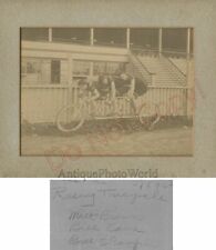 Tres hombres en una bicicleta carreras triplete raro antiguo siglo XIX foto deportiva segunda mano  Embacar hacia Argentina