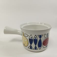 MCM Scandinavian Rorstrand Pomona Handled Soup Bowl / Sauce Pot Ceramic White for sale  Shipping to South Africa