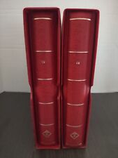 2 Vol Lighthouse Luxury Padded U.N. Hingeless Stamp Albums with Stamps/Nice! for sale  Shipping to South Africa