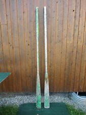 An Interesting Set of 90" Oars Wooden Paddles with an old Painted Finish for sale  Newport