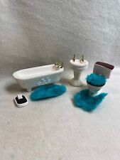 Dollhouse - Bathroom Set - In Original Box (Toilet/Sink/Tub/Scale) for sale  Shipping to South Africa
