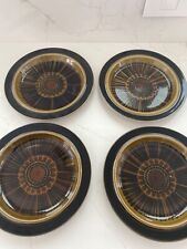 4 MCM Arabia Finland Gunvor Olin Gronqvist KOSMOS Pottery Dinner Plates 10" for sale  Shipping to South Africa