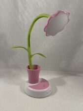 Usado, Lâmpada de mesa flor rosa em excelente estado usado com folhas para crianças LED carregador lâmpada de mesa micro USB comprar usado  Enviando para Brazil