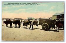 Cartão postal c1910 Mexican Oxen Team e Carreta Ranches to Railroad Station México comprar usado  Enviando para Brazil