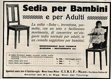 Pubblicita 1913 sedia usato  Biella