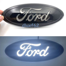 9 inch White LED Static Light Emblem Badge For Ford Truck Oval Black Housing for sale  Shipping to South Africa