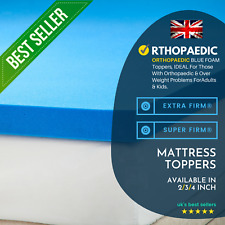 Used, Extra Firm Super Firm Orthopaedic Blue Foam Mattress Topper - XFT10 for sale  Shipping to South Africa