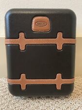 BRIC'S Mini Bellagio Necessaire estojo de maquiagem de higiene pessoal com zíper preto e bronzeado 7,5" x 6", usado comprar usado  Enviando para Brazil