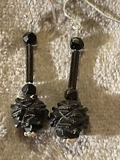 Whitby jet earrings for sale  SWANSEA