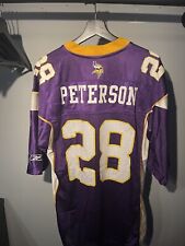 Camiseta de futebol vintage ADRIAN PETERSON #28 Minnesota Vikings NFL da Reebok tamanho G comprar usado  Enviando para Brazil