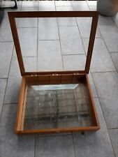 SMALL PINE DISPLAY CABINET MIRRORED BACKING 69cm X 58cm X 12cm  for sale  WICKFORD