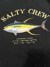 Camiseta SALTY CREW Yellowfin Tuna Preta GG Encontre Refúgio no Mar comprar usado  Enviando para Brazil