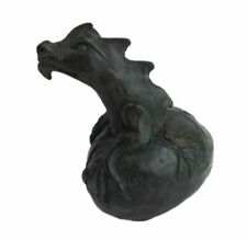 Hatching Baby Dragon Sculpture Figurine Bronze Finish Egg Signed Brown GOT, used for sale  Shipping to United Kingdom