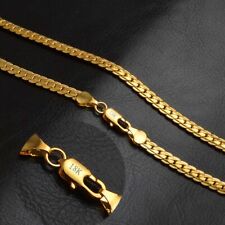 Colar de corrente cubana folheado a ouro 18K masculino de aço inoxidável 20" comprar usado  Enviando para Brazil