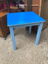 Blue Painted Solid Pine Side End Coffee Children's Table with Detachable Legs for sale  Shipping to South Africa