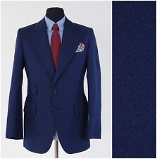 Casaco esportivo masculino vintage 40R tamanho EUA CÔNSUL azul brilhante blazer lapelas largas jaqueta, usado comprar usado  Enviando para Brazil