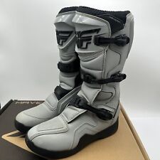 Fly Racing Maverik Mens Off Road Dirt Bike MX ATV Motocross Boots Gray Sz 14 VGC, used for sale  Shipping to South Africa