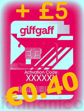 GIFFGAFF UK SIM CARD [Nano] + FREE POSTAGE + £5 BONUS comprar usado  Enviando para Brazil