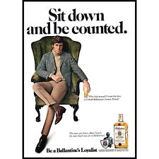 1970 Ballantine's Whisky Escocês anúncio de impressão Vintage Tweed Jaqueta Da Arte De Parede comprar usado  Enviando para Brazil